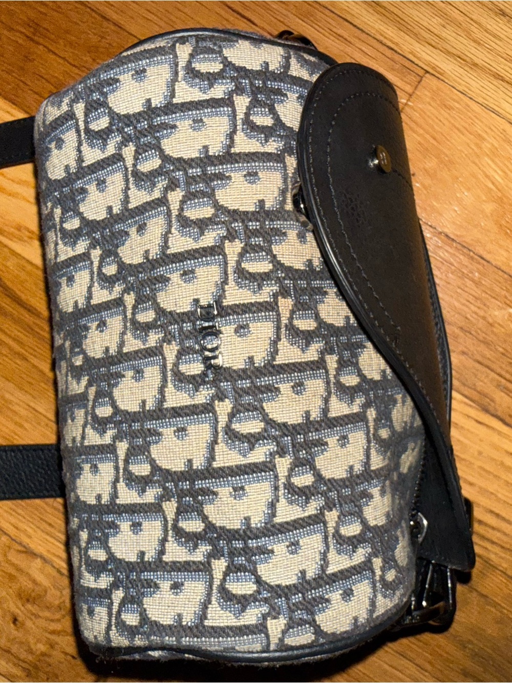 DIOR Canvas Crossbody Bag in Beige and Gray